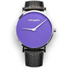 Womens Purple Watch - Silver - Suffragette Leather